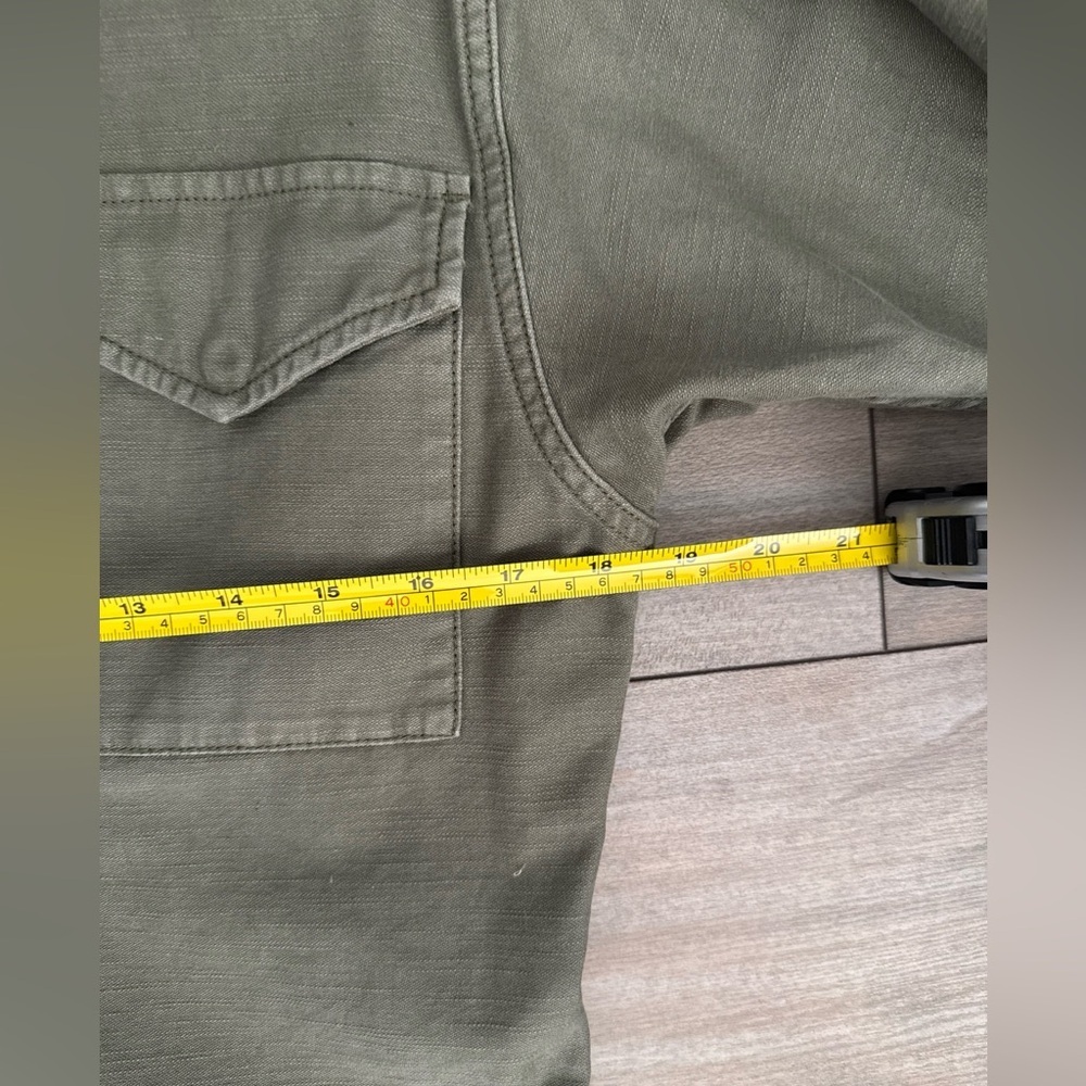 FRAME Denim Army Green Utility Romper Long Sleeve Size S - Picture 6 of 10